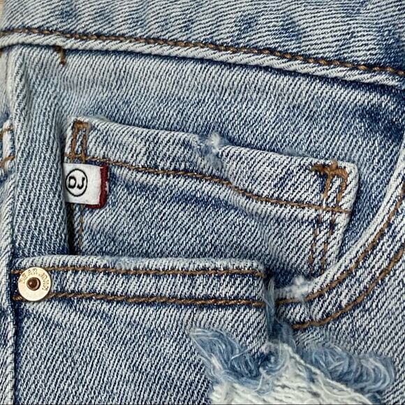 NWT Dear John Ava Distressed Shorts Blue Denim Cutoff Beach Vacay Boho Size 30 - Picture 8 of 11